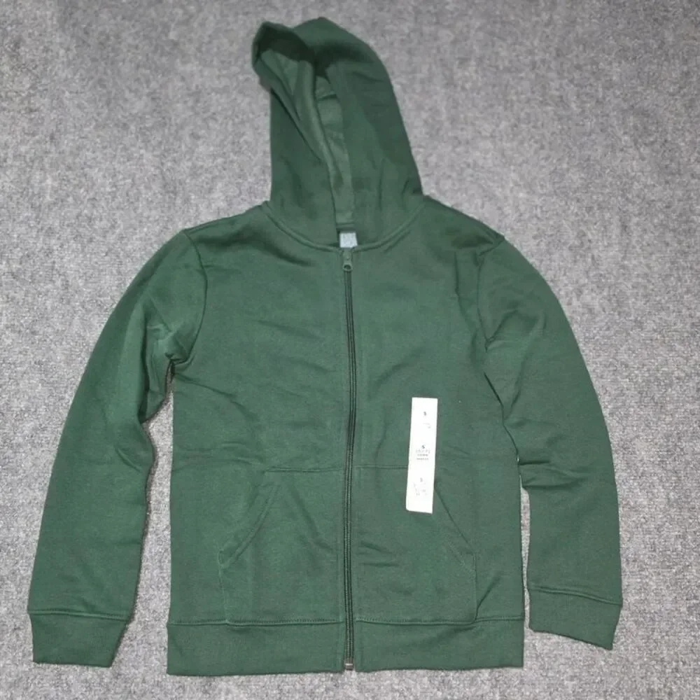 Boys Zip Up Hoodie Uniform Green